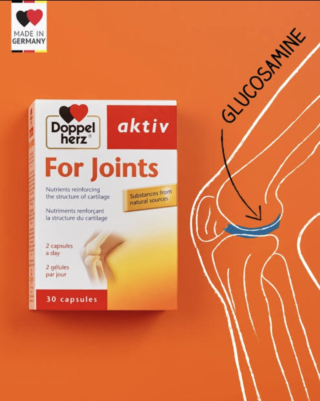 Doppel aktiv For Joints - Glucosamine & Chindroitin x 30 Capsules