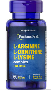 PURITAN'S PRIDE L-ARGININE L-ORNITHINE L-LYSINE