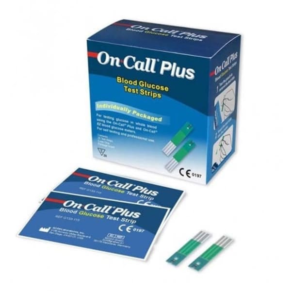 On Call ONCALL Plus Glucometer Test Strips-25 Strips